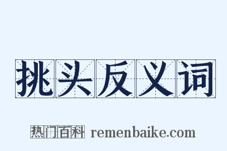 挑头反义词是什么意思的图片